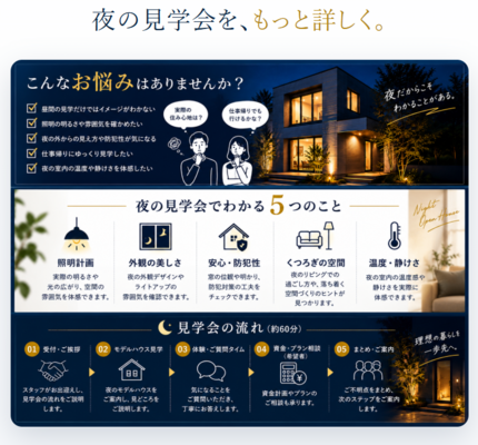 シルバーウィークは夜の見学会へ
