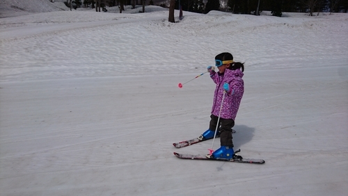 娘と春スキー