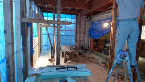 東区小金台のリフォーム現場