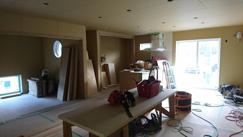 新潟市西区の二世帯住宅の現場状況です。